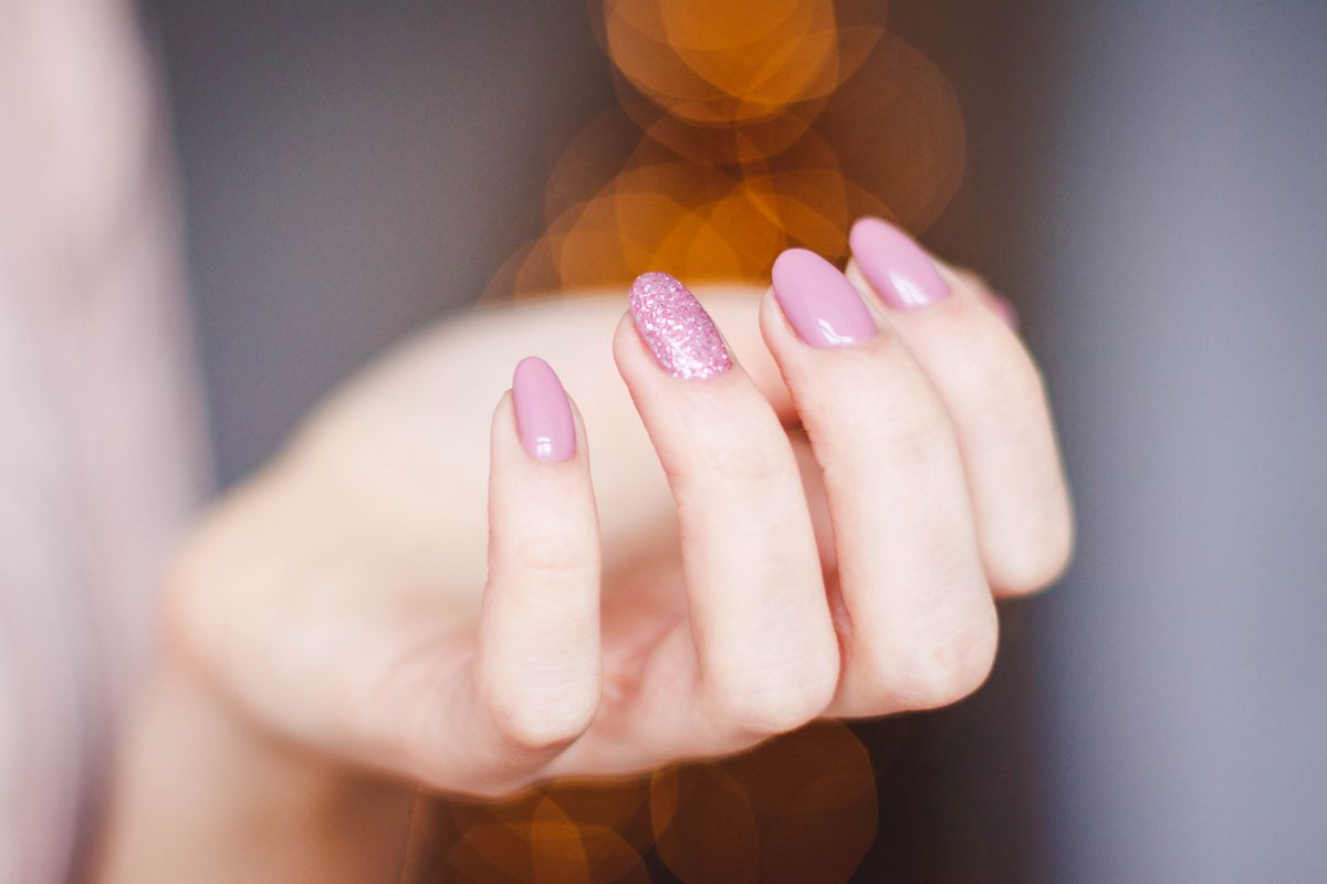 Pink gel nail set at Get Nailed Salon